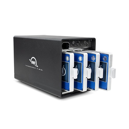 Owc Thunderbay 4 Mini, Caja Para Unidades (Negro, Gabinete Thunderbolt 3 Para Hdd/Ssd De 4 Unidades De Calidad Profesional)