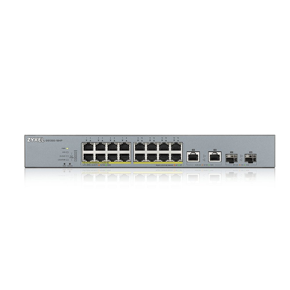 Zyxel Switch 18x Gs1350-18hp  Poe Long Range 250w