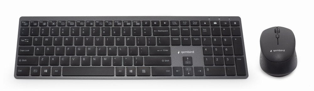Kit Inalambrico Teclado Raton Retroiluminado Pro Business Slim Diseã?O Pt Negro