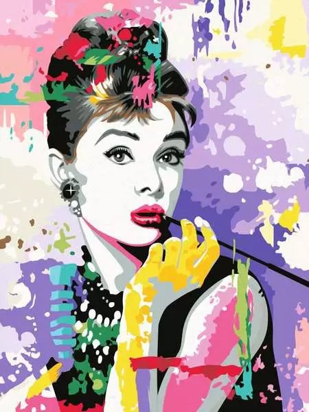 Ravensburger Creart Premium - Audrey Hepburn, Pintura 25526
