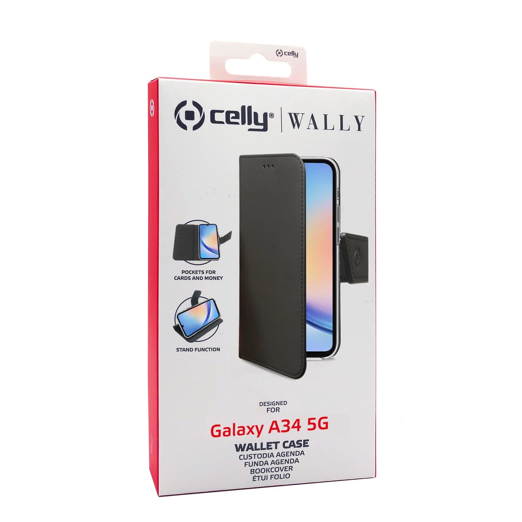 Celly Case Samsung A34 5g Wallet Black Wally1036