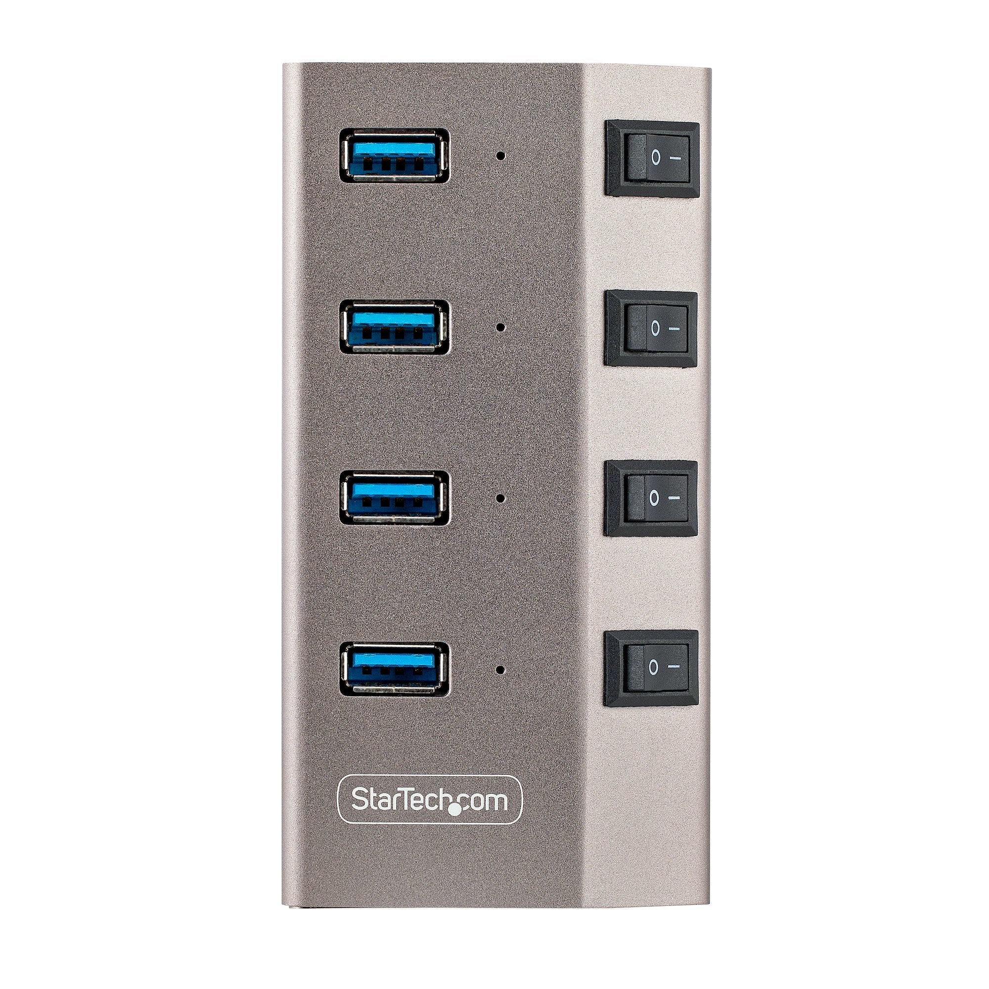 EAN 0065030895484 - StarTech.com 5G4AIBS-USB-HUB-EU hub de interfaz USB 3.2 Gen 1 (3.1 Gen 1) Type-B 5000 Mbit/s Gris imagen 5