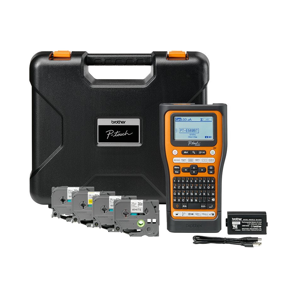 Brother Bluetooth Connectable Electrician Labeller 24mm Max Tape Qwerty Keyboard Delivered With Case And 4 Ribbons