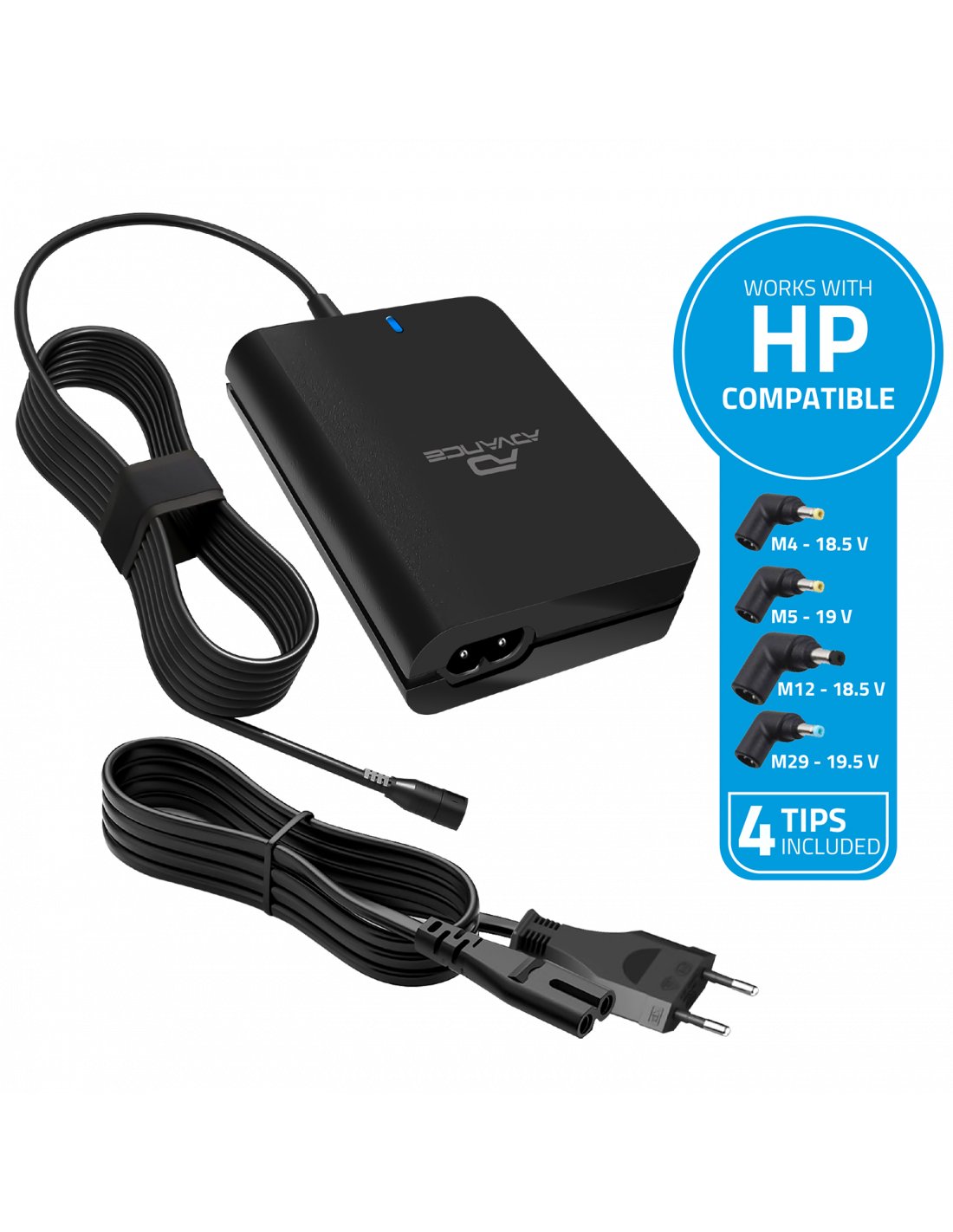 Cargador Universal Advance Compatible Hp 90w - 4 Embouts