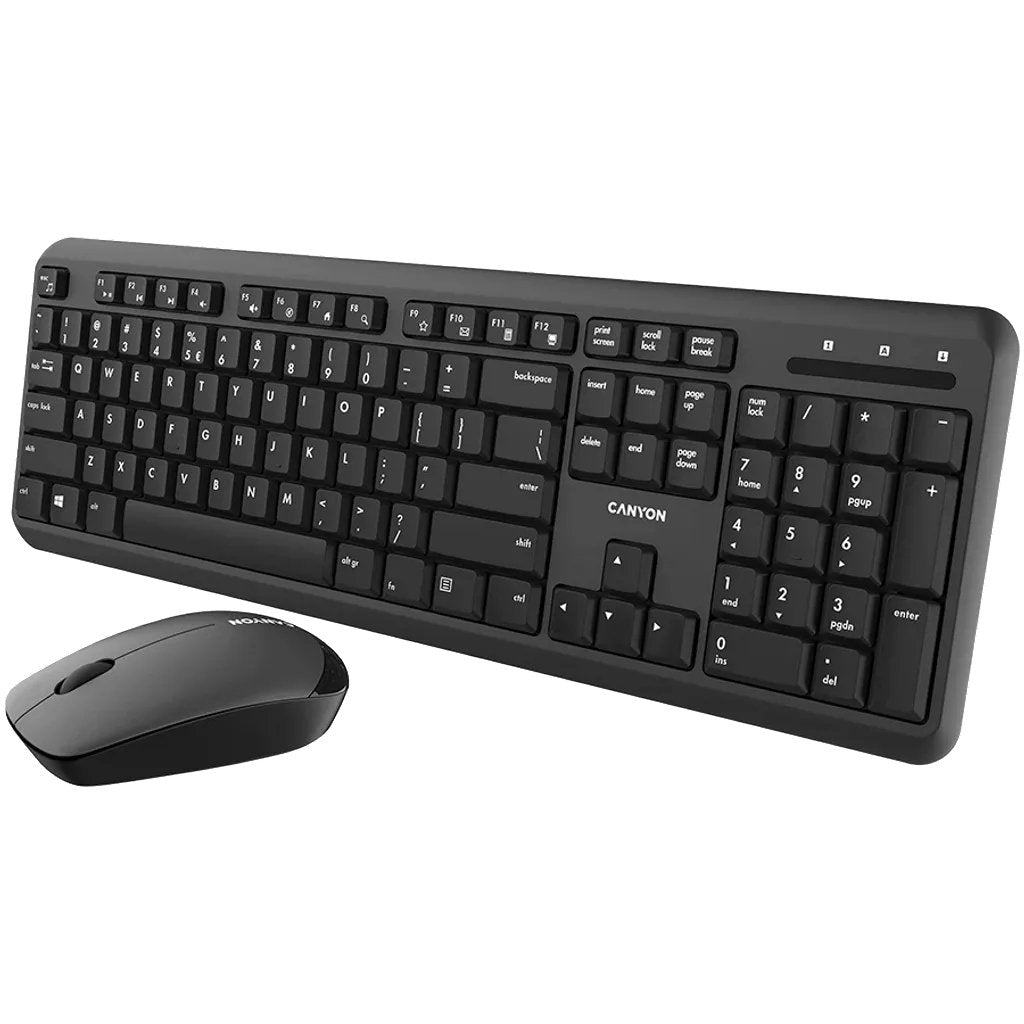 Canyon Set-W20 En Ru Keyboard+Mouse Velvet Wireless Black