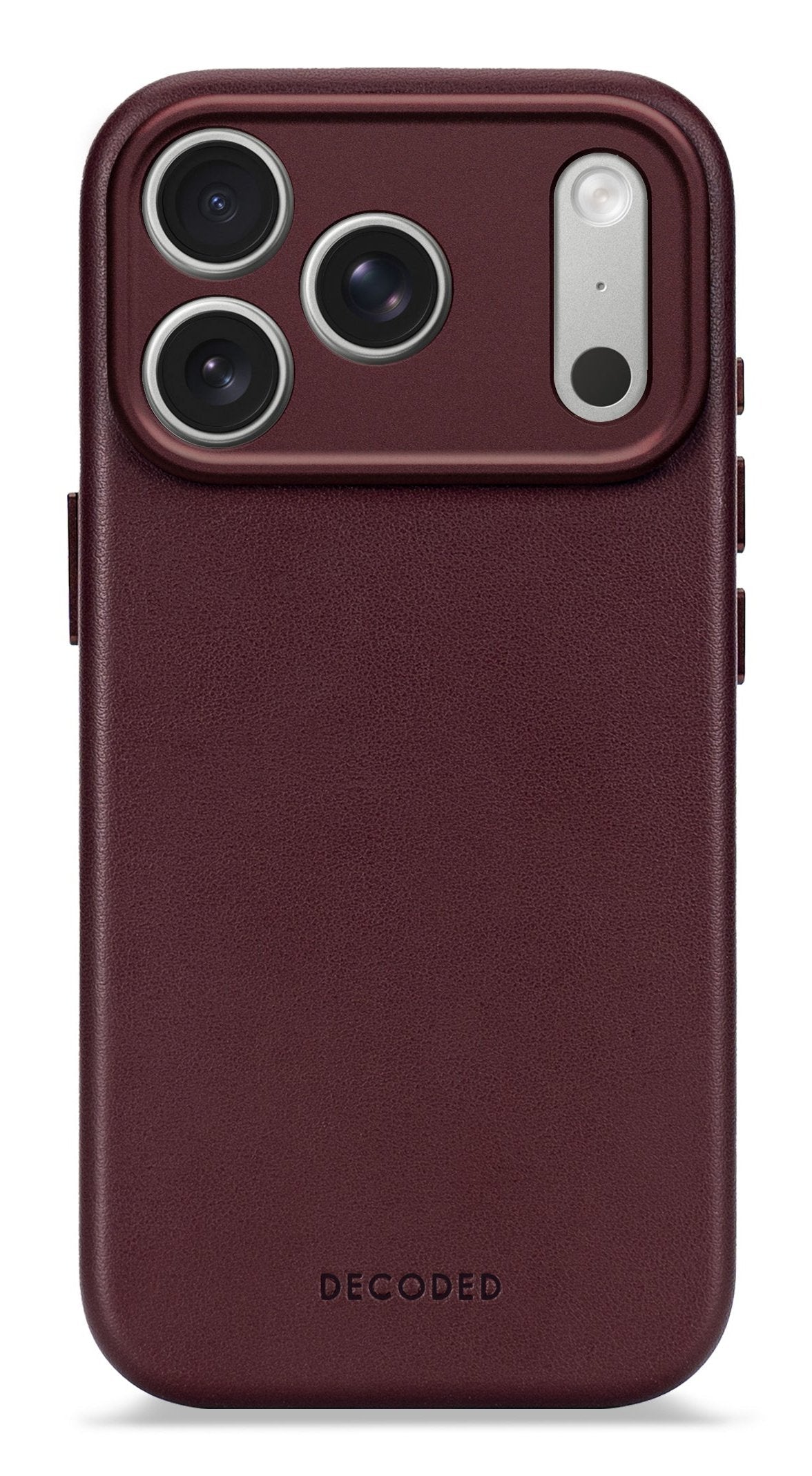 Decoded Leather Backcover Iphone 17 Pro Dark Ruby