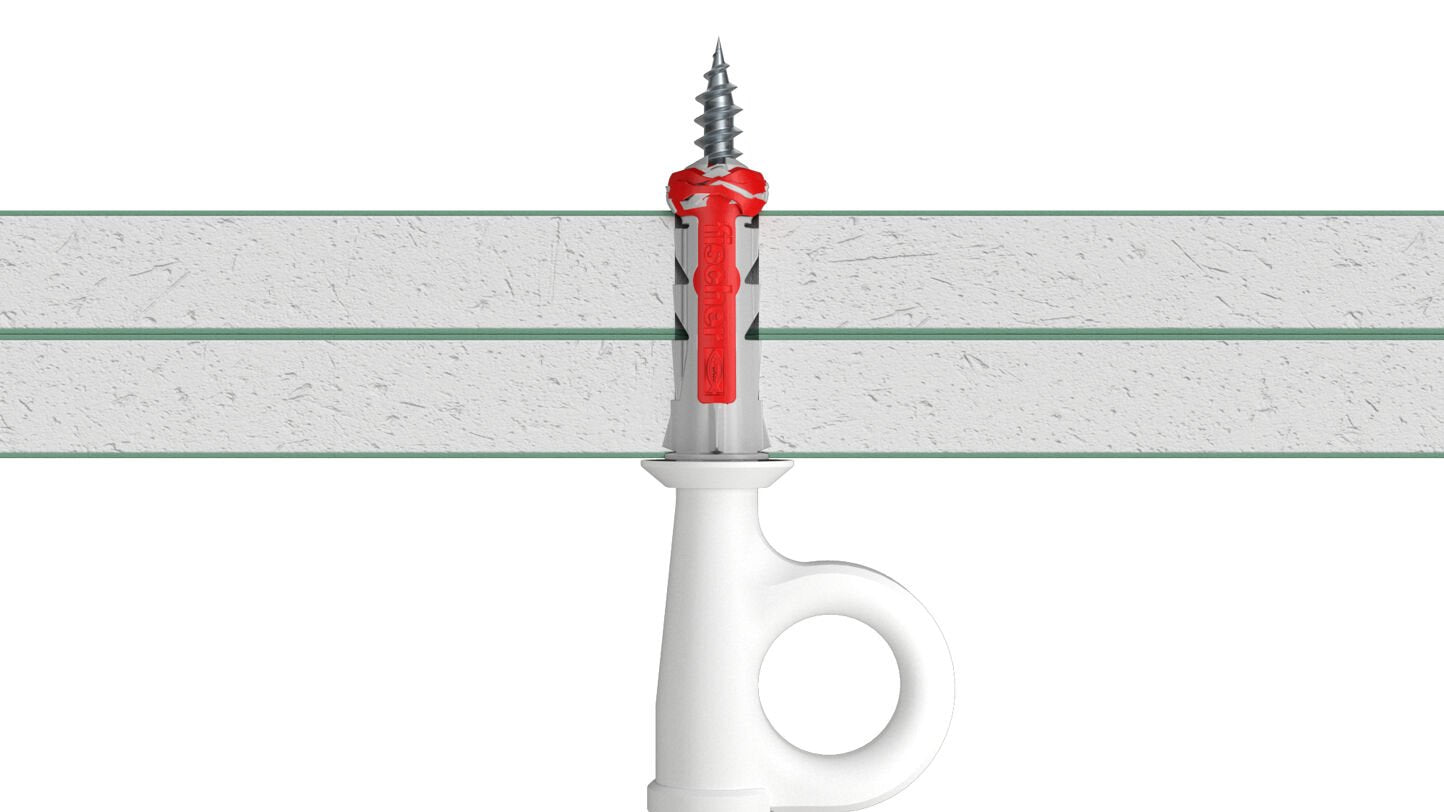 Tacos  Fischer Easyhook Loop Duopower 8x40, 25 Piezas, Con Ojal Easyhook Blancos