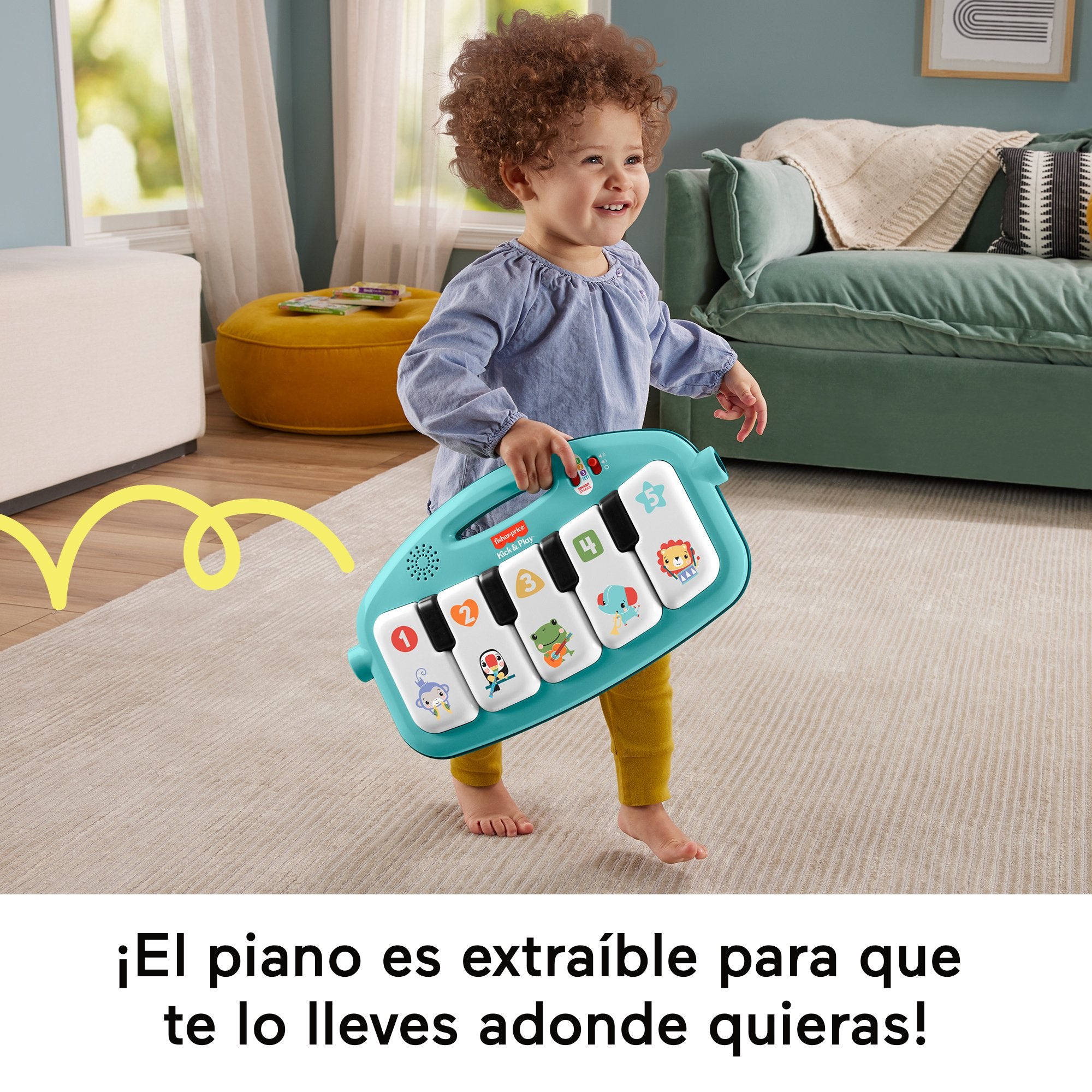 EAN 0194735224067 - Fisher-Price HWY54 gimnasio para bebé y tapete de juego Tela, Plástico Multicolor Gimnasio para bebés imagen 11
