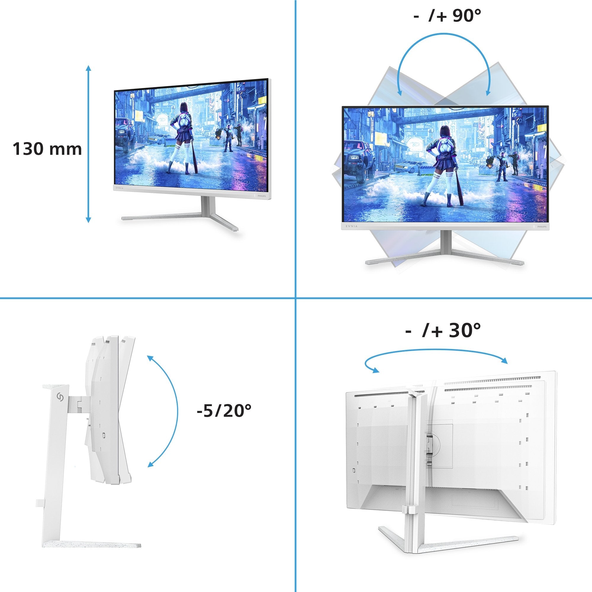 Philips 68,5cm 27,0" 27m2n5201p 16:09 Hdmi+Dp Blanco
