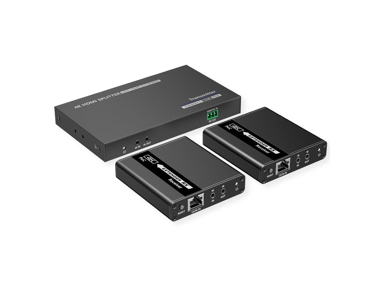 Value Hdmi Splitter 3fach, Mit Verlngerung (2x) Ber Tp, Bis 40 M