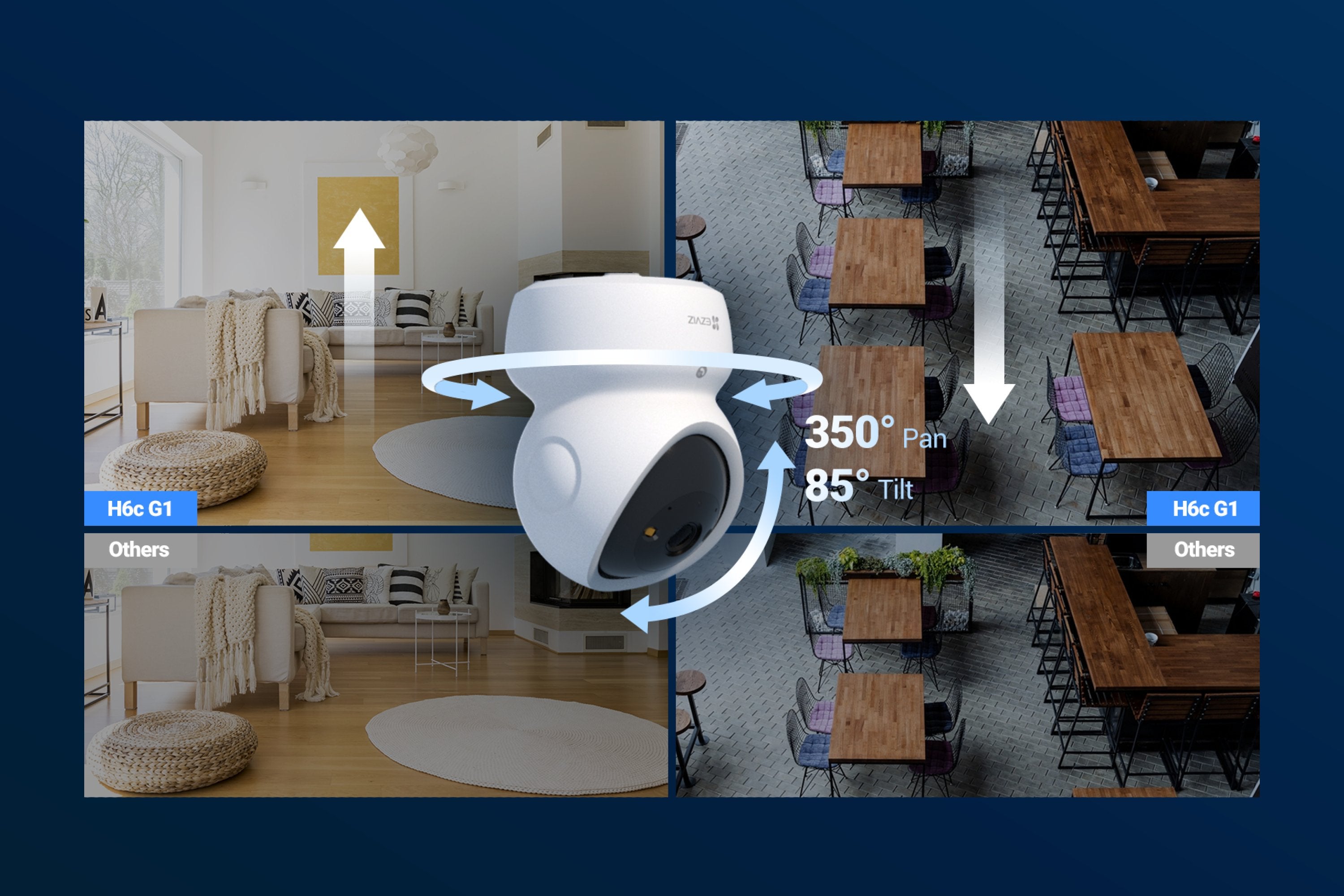 EAN 6941545642147 - EZVIZ H6c G1 3K Esférico Cámara de seguridad IP Interior 2880 x 1620 Pixeles Techo/Pared/Escritorio imagen 31