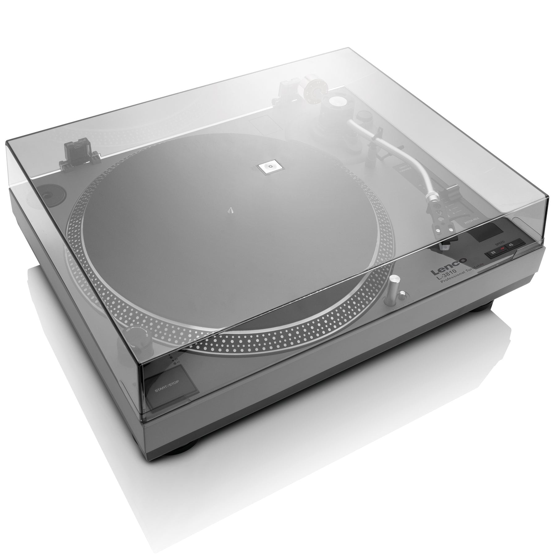 EAN 8711902071976 - Lenco L-3810 Tocadiscos de tracción directa Gris Manual imagen 4
