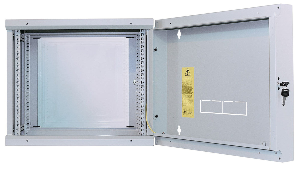 Intellinet Network Cabinet, Wall Mount (Double Section Hinged Swing Out), 12u, Usable Depth 235mm/Width 465mm, Gris, Flatpack, Max 30kg, Swings Out For Access To Back Of Cabinet When Installed On Wall, 19", Parts For Wall Install (Eg