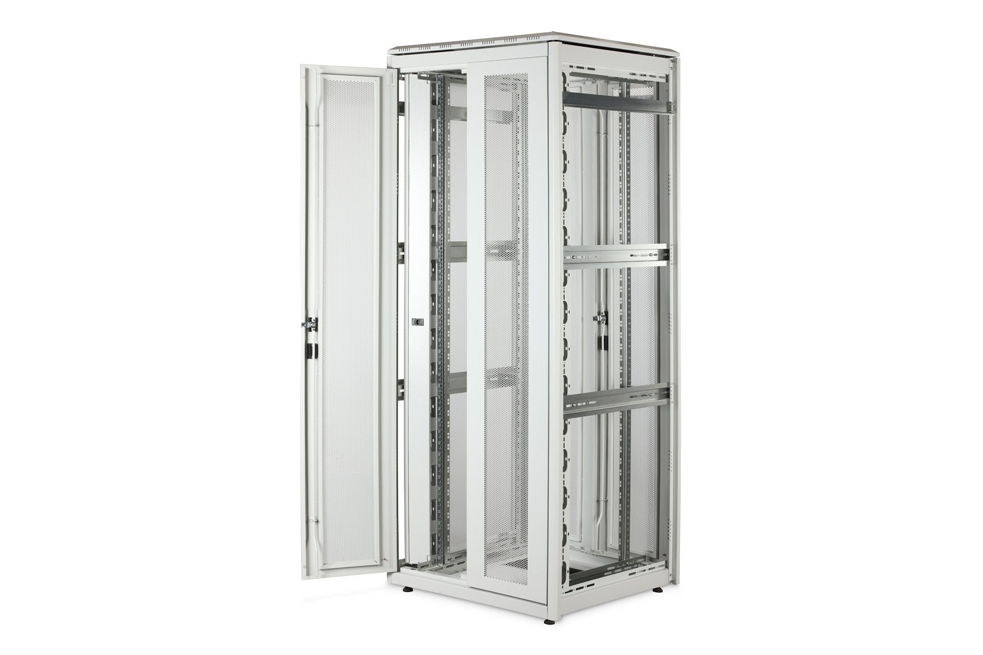 Armario De Red De 42ua Unique, 2053x800x800 Mm Puertas Perf. Dos Hojas, Sin Laterales, Gris