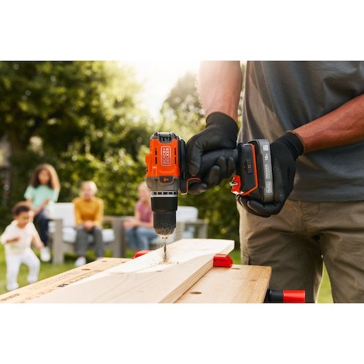 Taladro De Impacto Inalámbrico Negro&Decker 18 V 2 X 2 Ah. Kof Bcd383d2xk