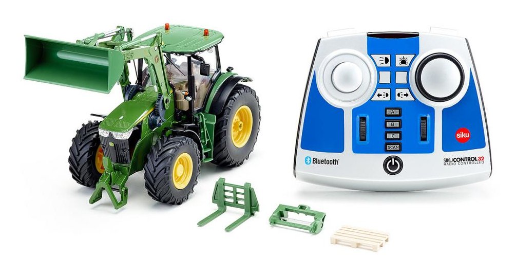 Tractor Siku John Deere 7310r Con Cargador Y Mando