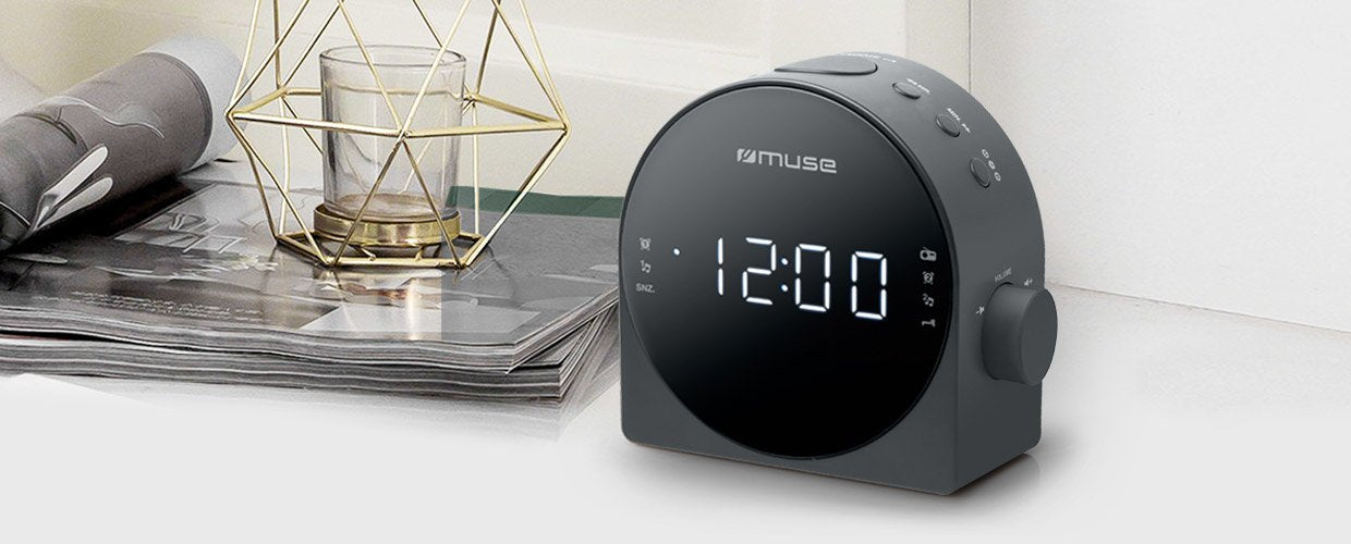 Radio Reloj Despertador Dual Muse Pll M-185cr Entrada Aux,
