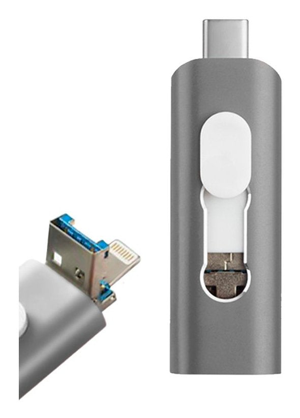 EAN 8434847047027 - COOL Accesorios 8434847047027 unidad flash USB 128 GB USB Type-A/USB Type-C/Lightning Gris imagen 1