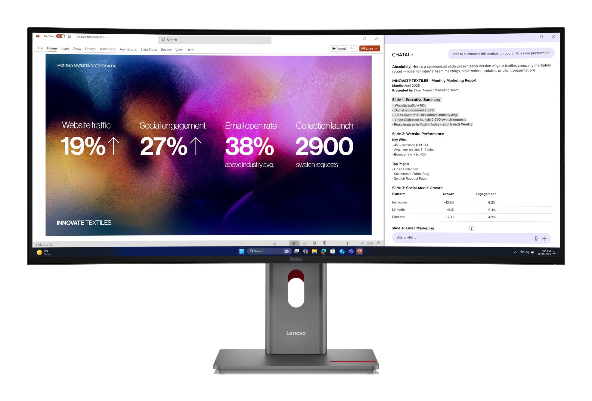 EAN 0198156645616 - Lenovo ThinkVision P40WD-40 pantalla para PC 100,8 cm (39.7") 5120 x 2160 Pixeles WUHD LED Negro imagen 1