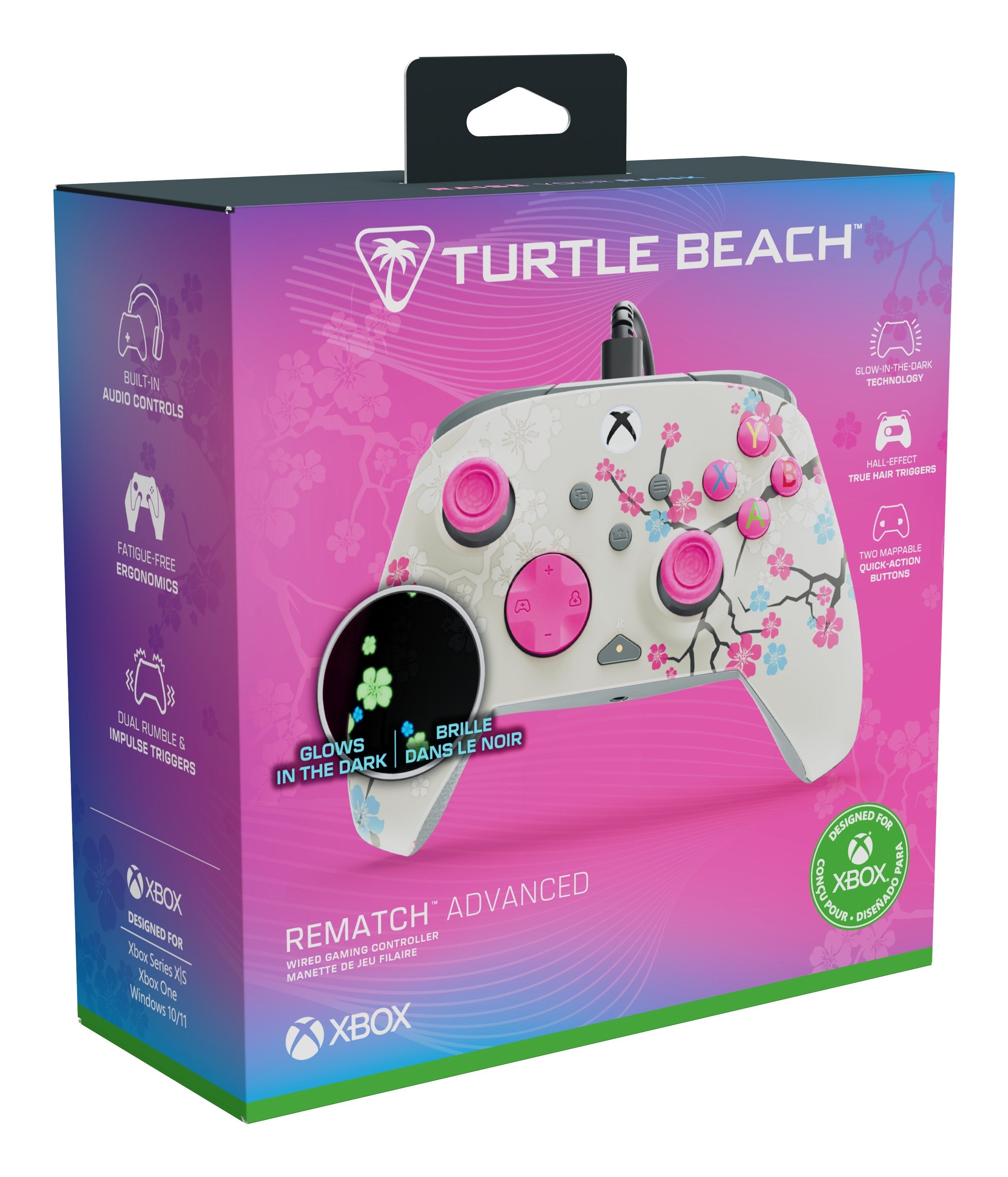 Turtle Beach Rematch Advanced Brillo Cherry Blossom Mando De Juego Con Cable