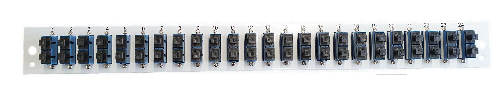 Efb Bestckte Frontblende Mit 24 X Sc Duplex Kupplung Os2 Vertikal, Schwarz