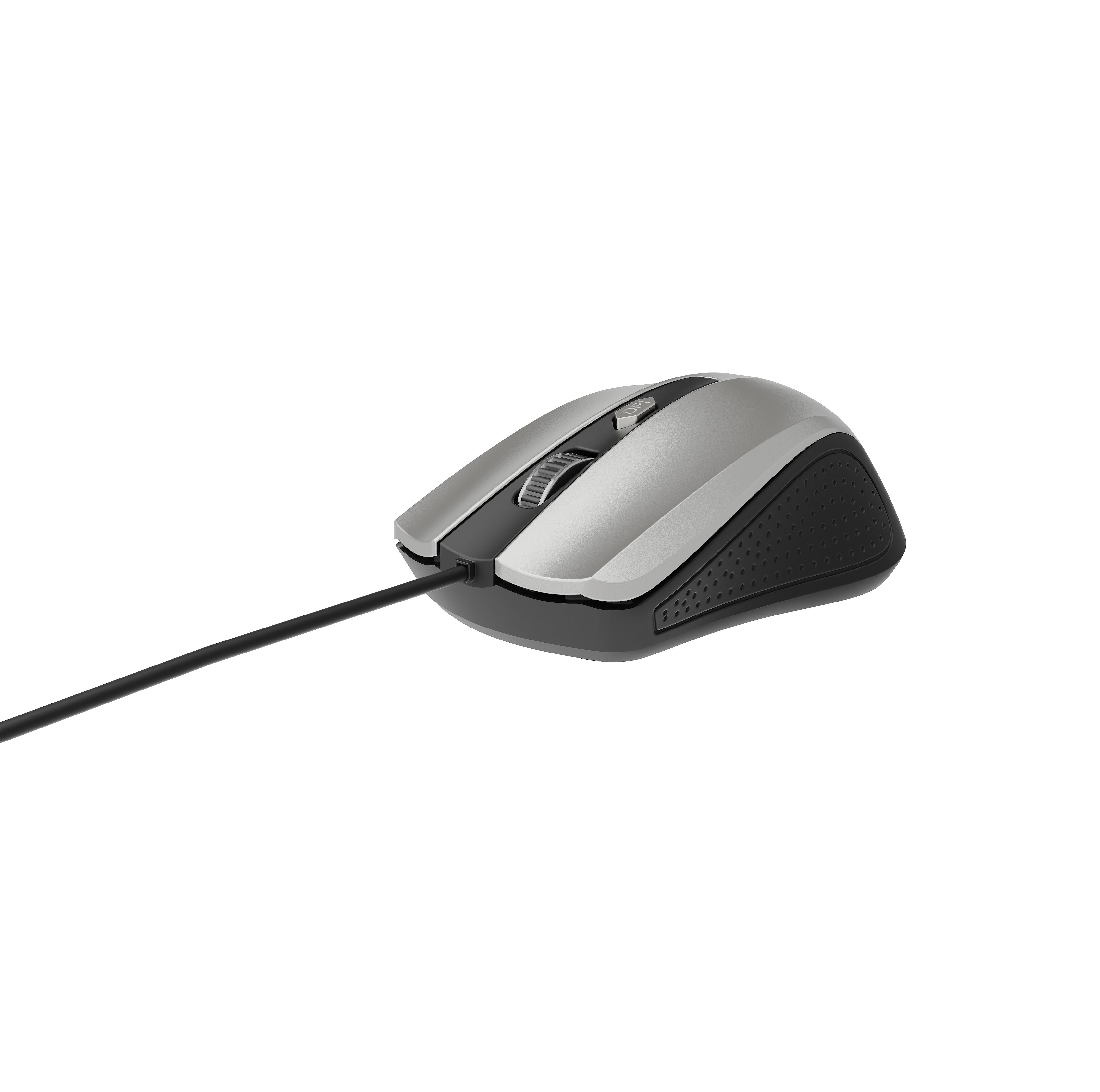 Ratón Gembird Mus-4b-01-Bs Óptico 1200 Dpi Color Plateado