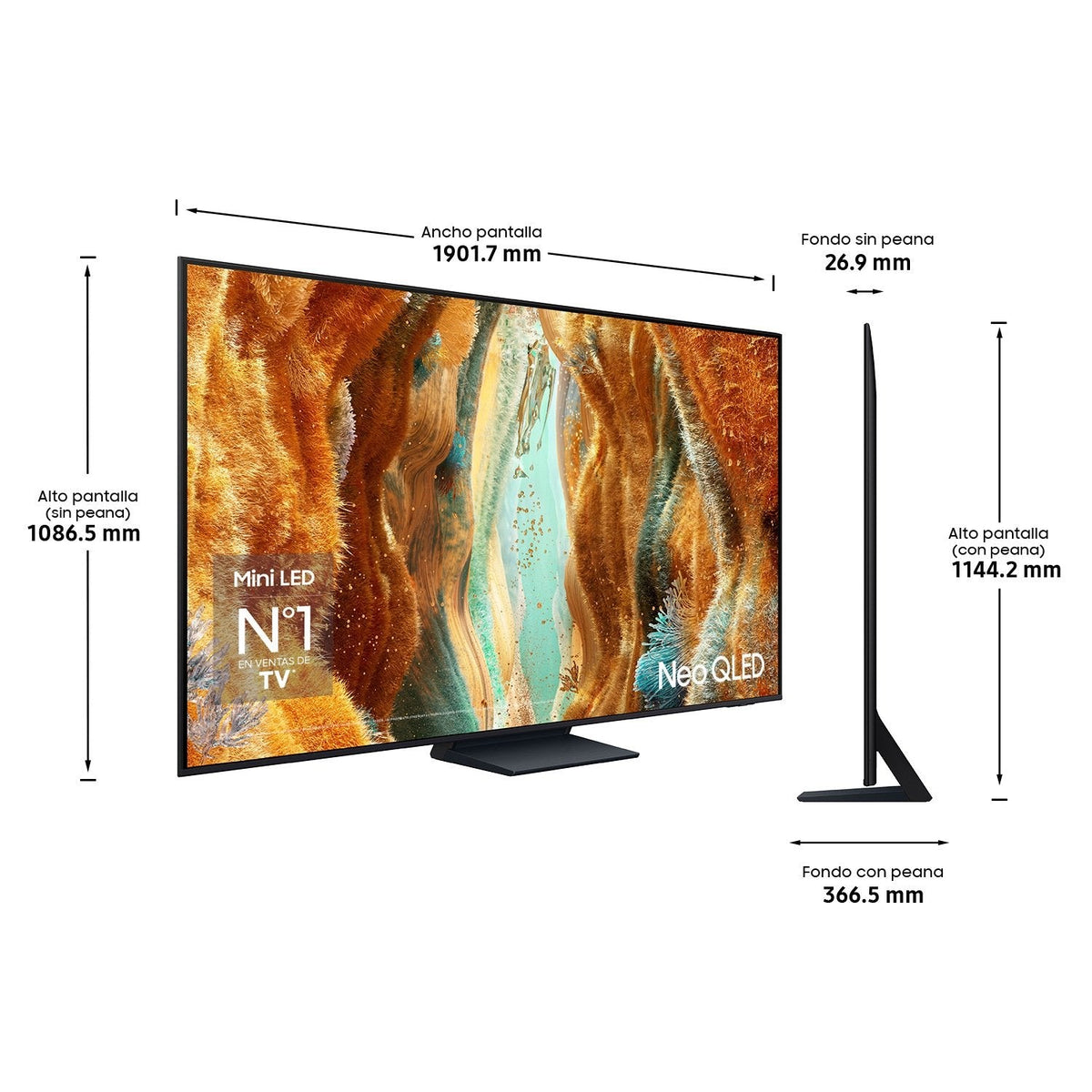 Samsung Tq85qn74fat 85" 4k Ultra Hd Neo Qled Ia -  Televisor