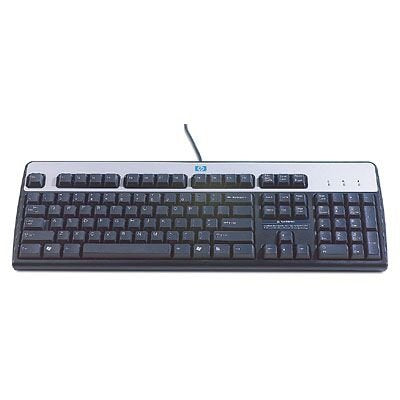 Hp Usb Standard Keyboard Teclado Negro, Plata