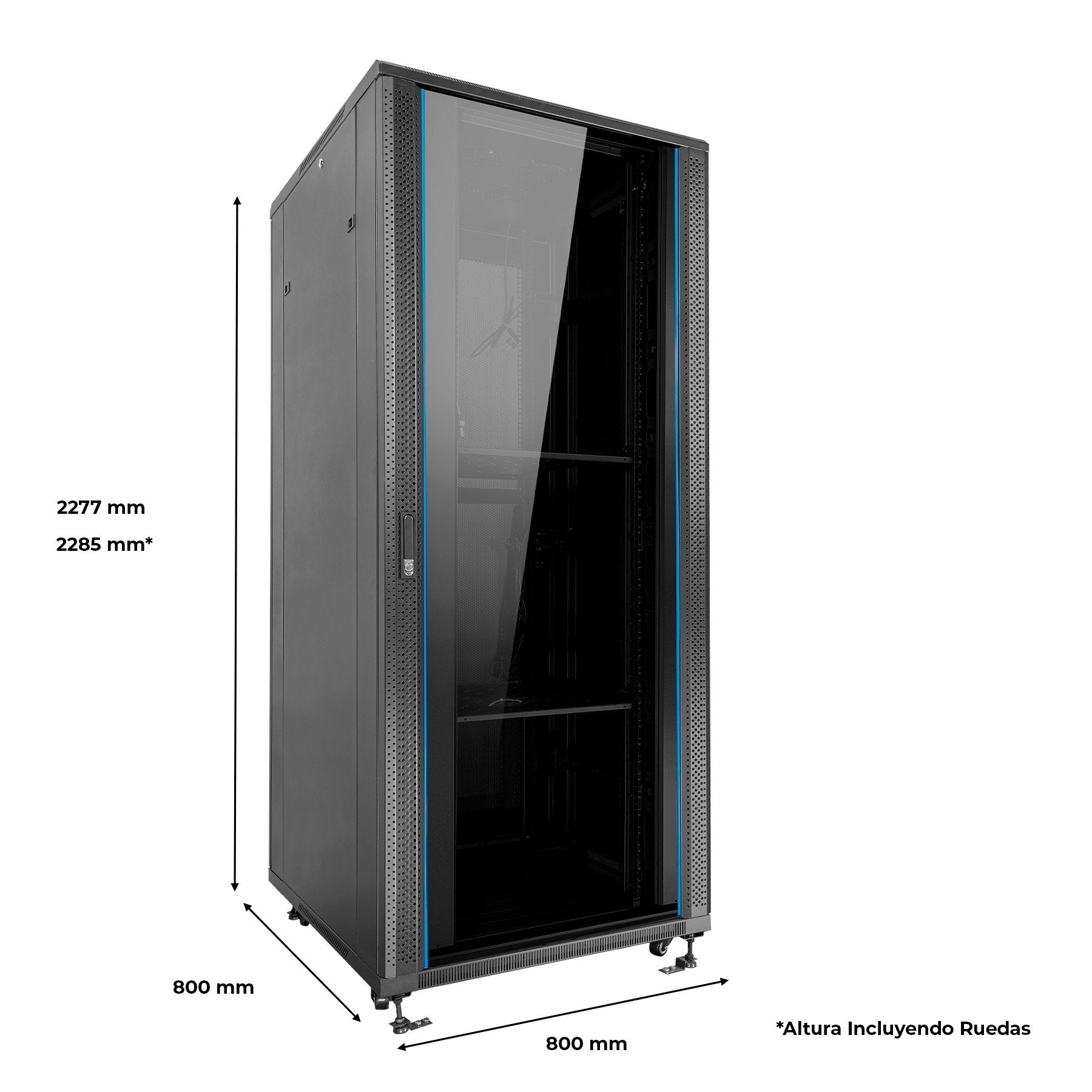 Armario Suelo  47u Ai8847 Aiten Data Pta Crist 800x800x2290 2f 4v 2l 1b 2cl 4r F8