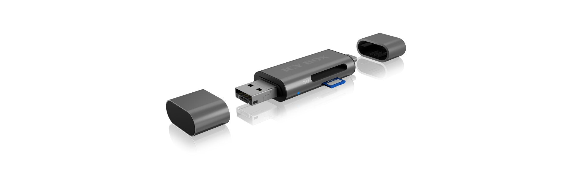 Icy Box Ib-Cr201-C3 Lector De Tarjetas Externo Con Conector Multi-Usb