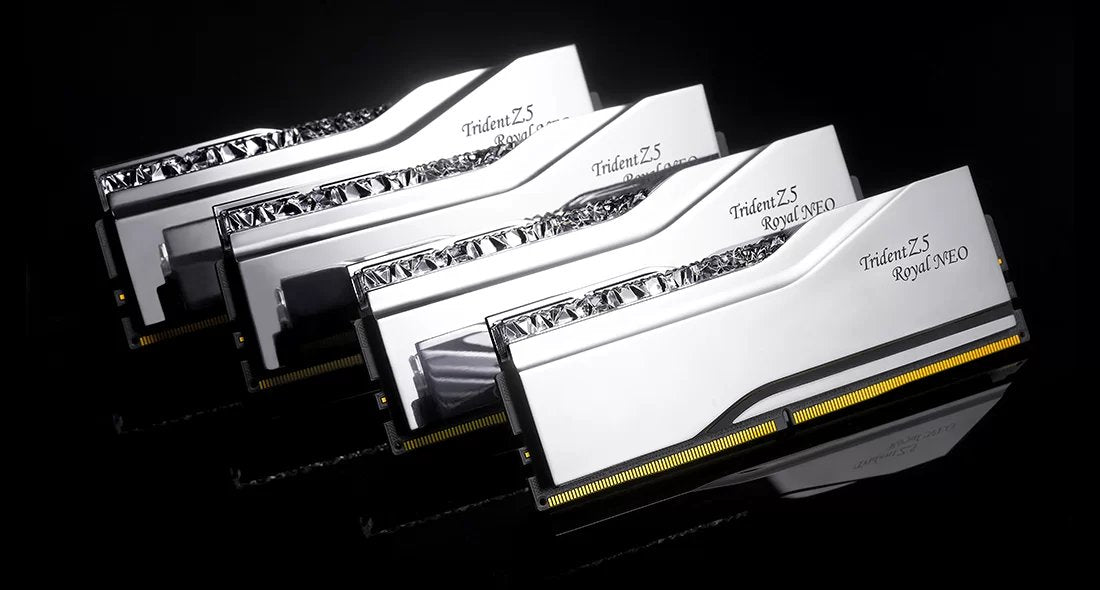 G.Skill Dimm 32 Gb Ddr5-6000 (2x 16 Gb) Dual-Kit (Plata, F5-6000j2636h16gx2-Tr5ns, Trident Z5 Royal, Amd Expo) F5-6000j2636h16gx2-Tr5ns