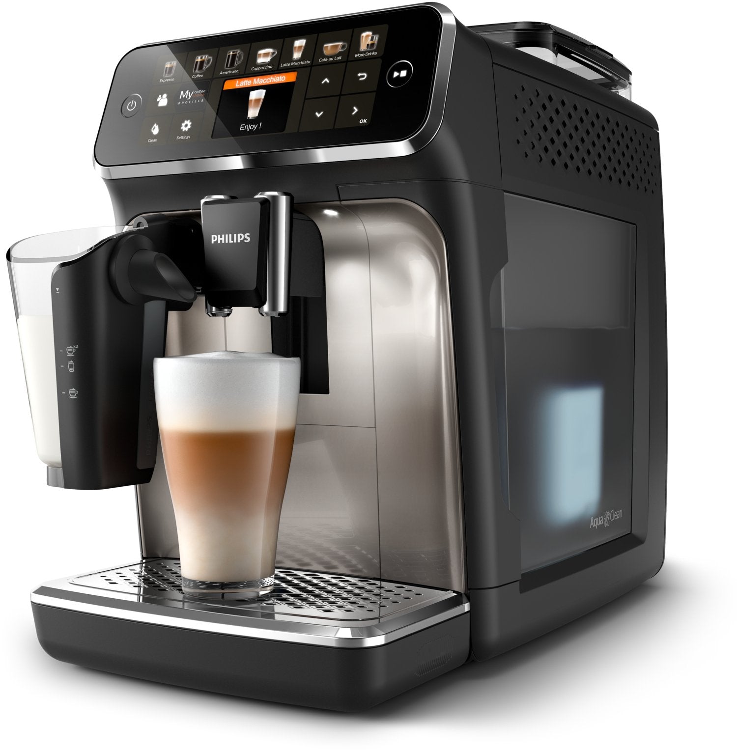 Cafetera  Philips Espresso Completamente Automáticas Con 12 Bebidas, Máquina Espresso, 1,8 L, Granos De Café, Molinillo Integrado, 1500 W, Negro, Cromo