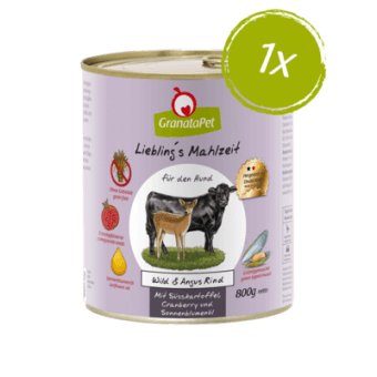 Granatapet Liebling'S Mahlzeit Venison And Angus Beef - Comida Húmeda Para Perros - 800g