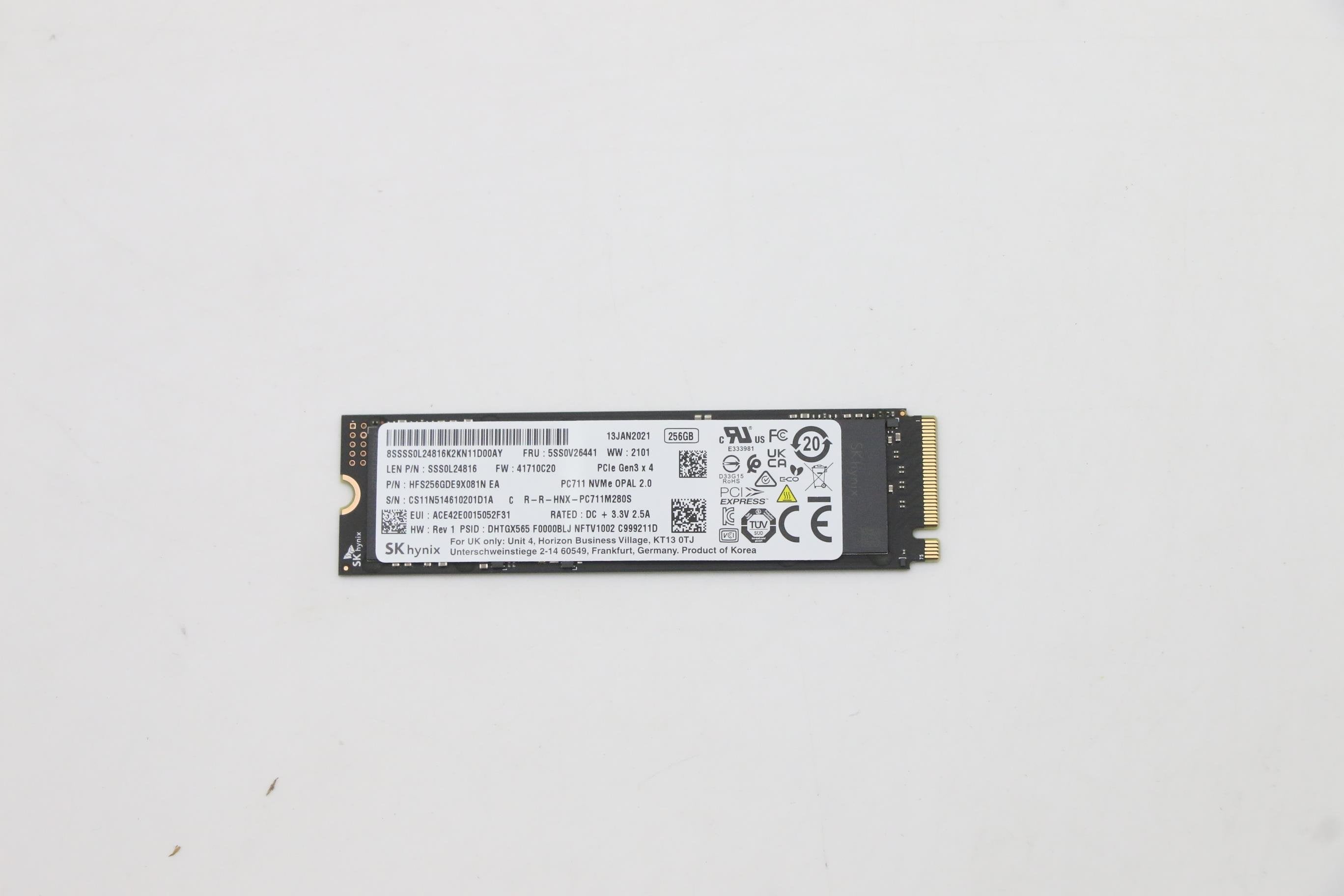 EAN 5704174265788 - Lenovo 5SS0V26441 unidad de estado sólido 256 GB M.2 PCI Express 3.0 imagen 1