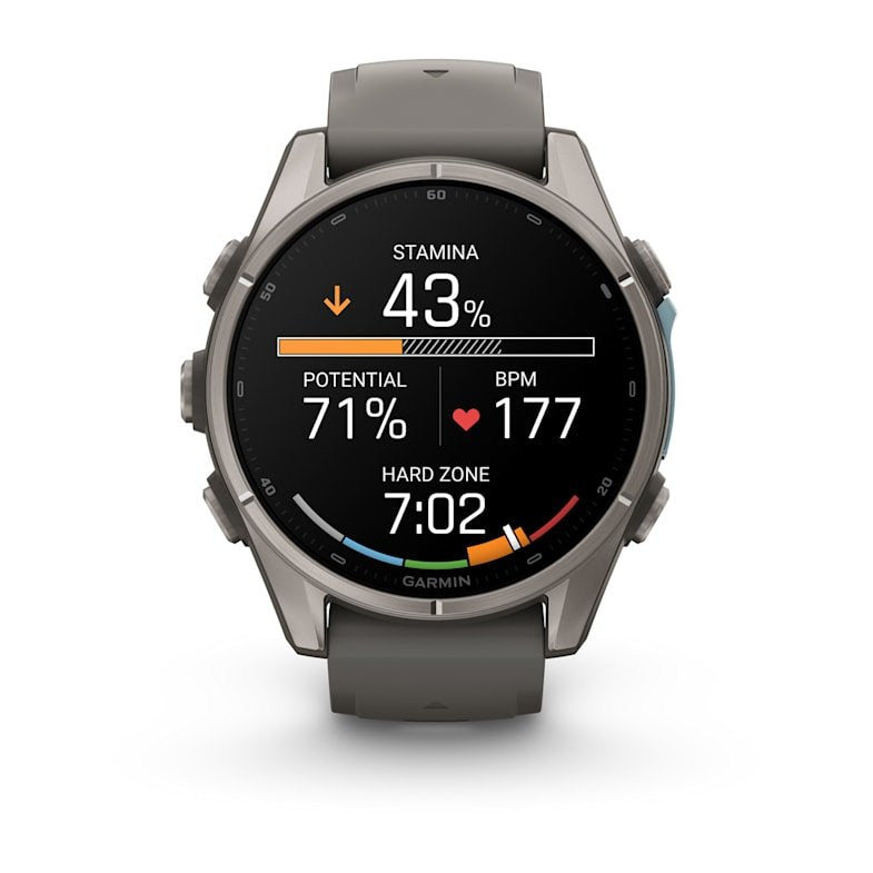 Garmin Fenix 9 Titanio Con Correa De Silicona En Gris Smartwatch 43mm