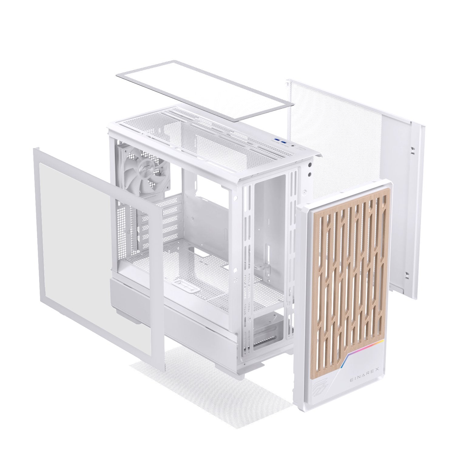 EAN 6977277368932 - Einarex EXCS-PM-400C-W carcasa de ordenador Midi Tower Blanco imagen 4