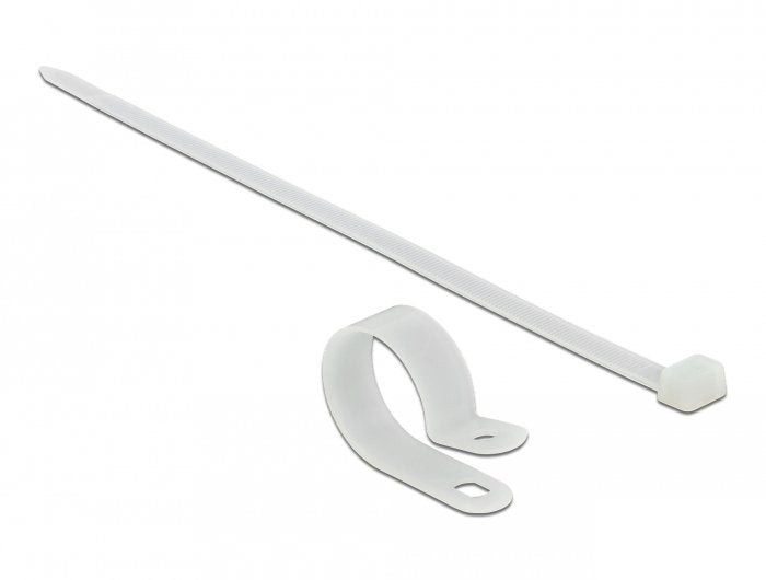 Delock 18875 Presilla Brida Tipo Escalera Nylon Blanco 10 Pieza(S)