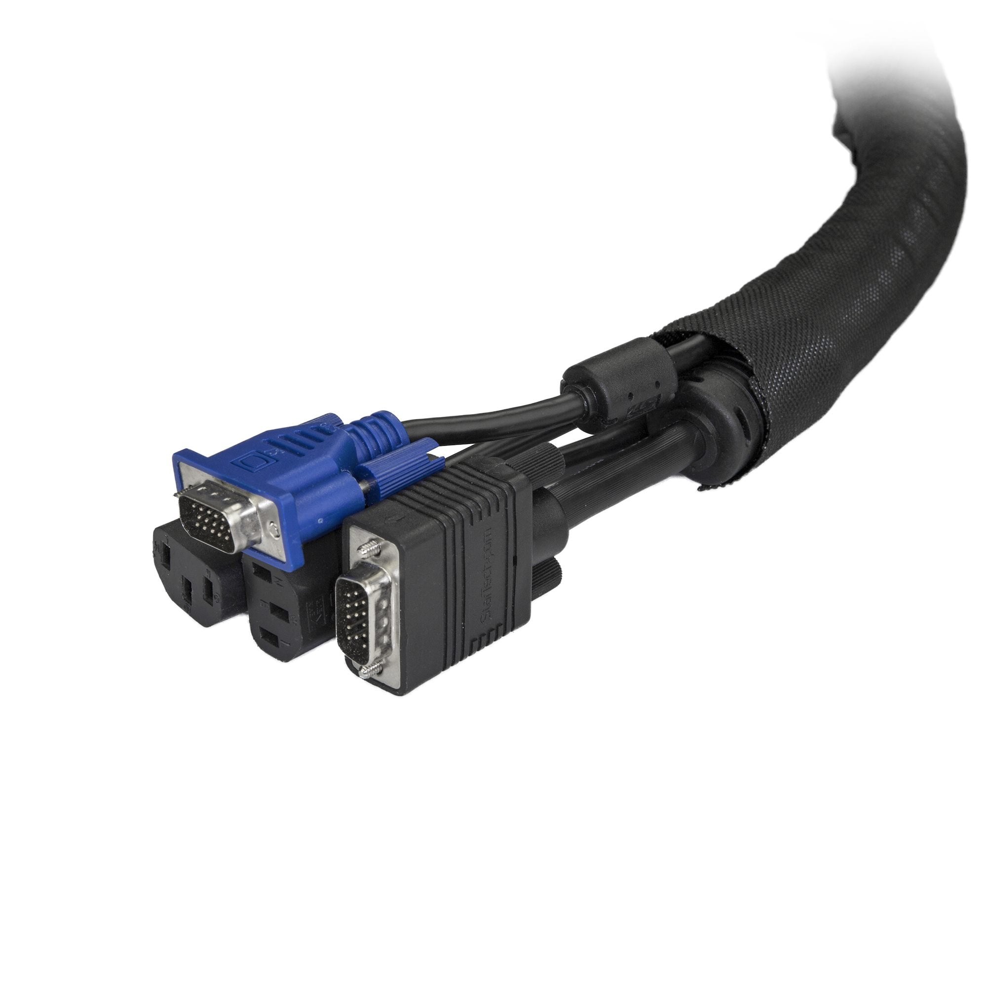 Startech.Com Manga Cubierta De 2m Para Gestión De Cableado - Organizador Flexible De Cables - Cubierta De Tela Para Esconder Cables
