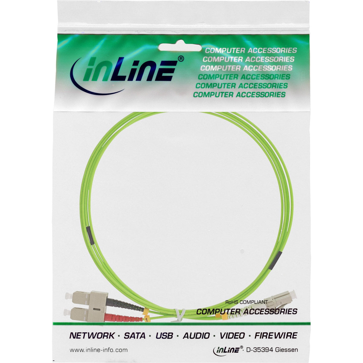 Cable Duplex De Fibra Óptica Inline Lc/Sc 50/125?M Om5 10m