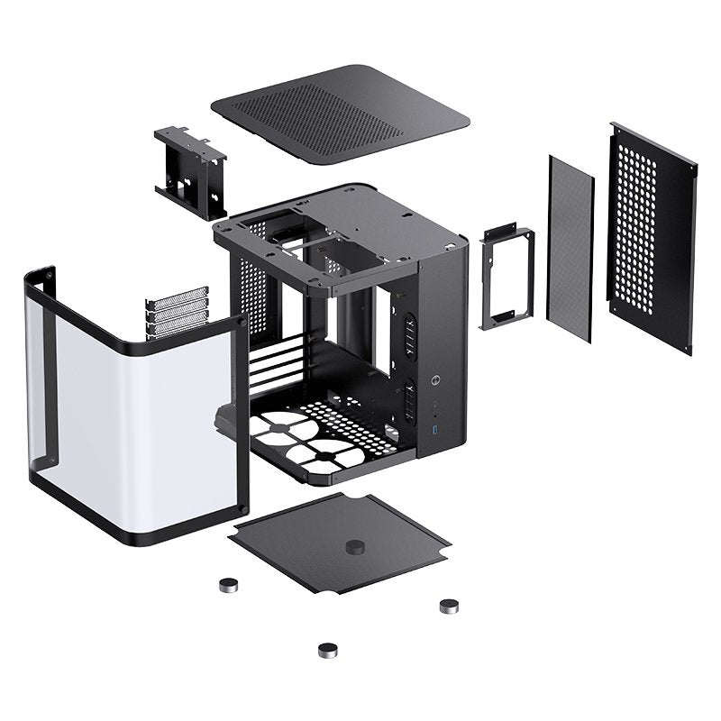Jonsbo Tk-1 2.0 Micro-Atx Gehäuse, Temperojo Glass - Negro