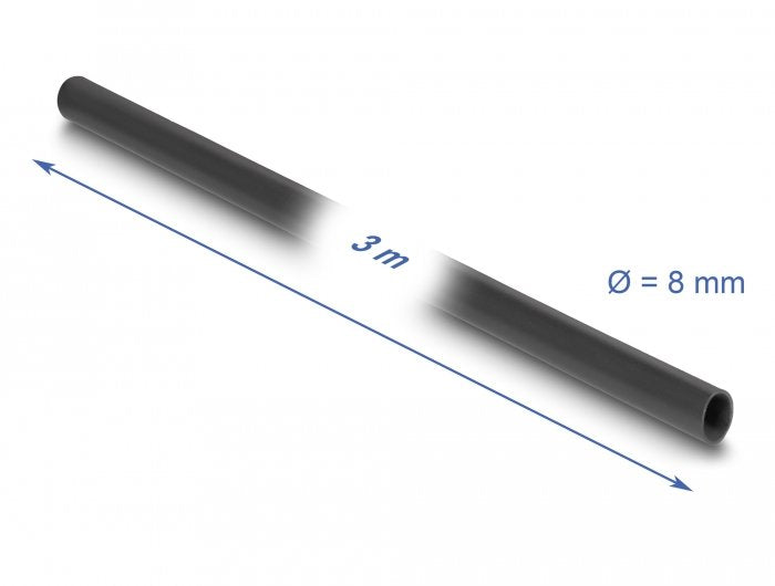 Delock 19000 Pasacables Negro 8 Mm