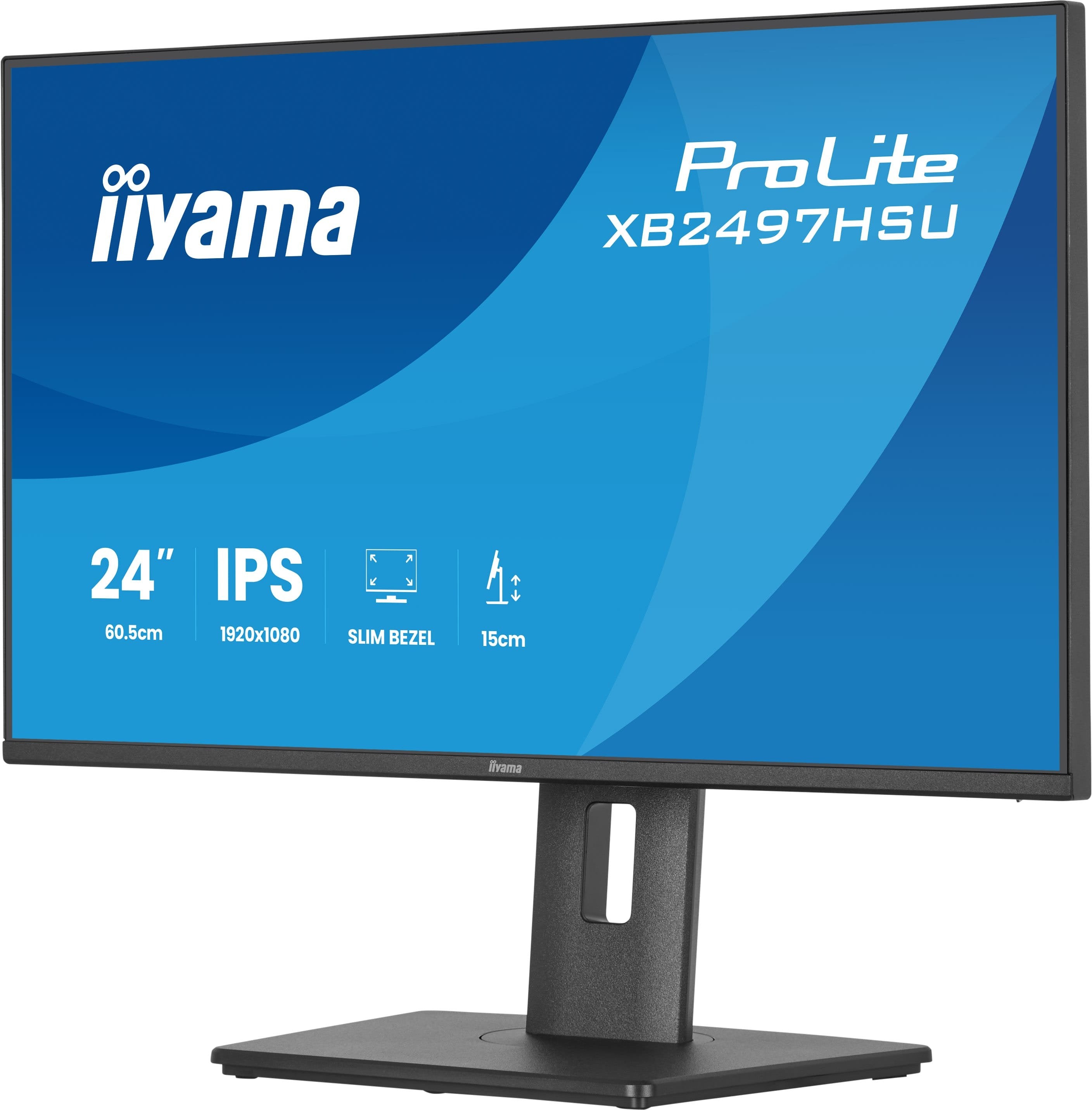 Iiyama Prolite Xb2497hsu-B1 (60.5 Cm (23.8 Zoll), Negro (Matt), Fullhd, Ips, Hdmi, Dp, Usb-Hub, Erg. Standfuss, 120hz Panel) Xb2497hsu-B1