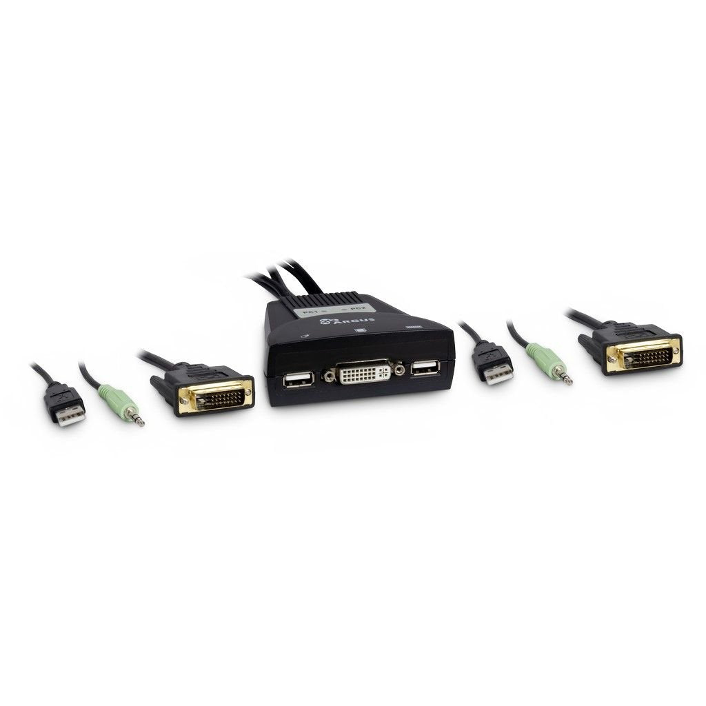 Switch Kvm Inter-Tech Ls-21da Dvi, 2 Puertos, Plástico