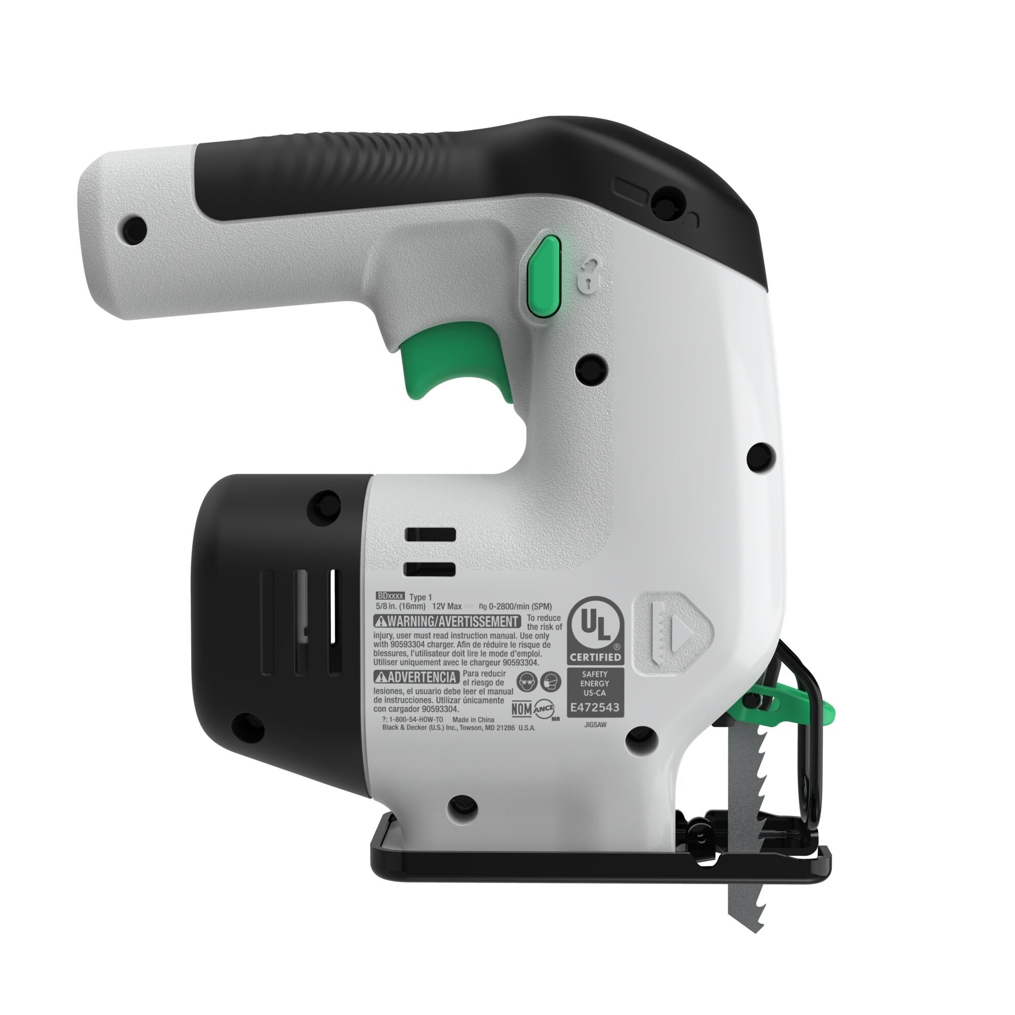 Sierra De Calar Inalámbrica Black+Decker Reviva, 12 Voltios Blanco/Negro, Batería Integrada 1,5 Ah Revj12c-Qw