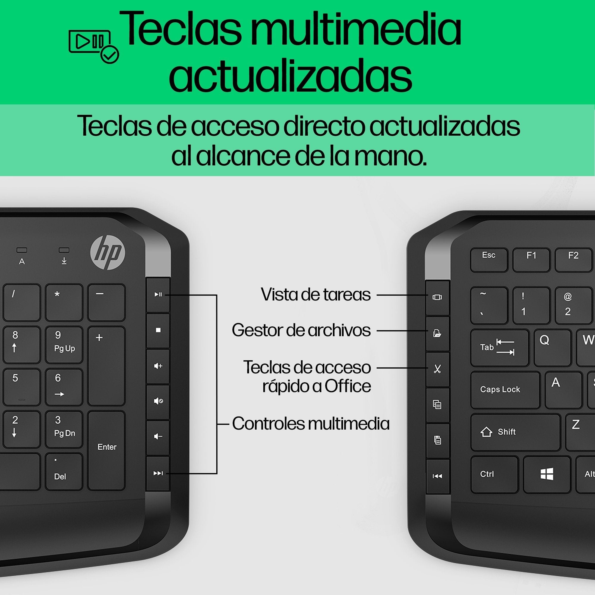 Hp Pavilion Teclado Y Ratón 200, Juego De Escritorio Negro, Completo (100%), Usb, Negro, Ratón Incluido
