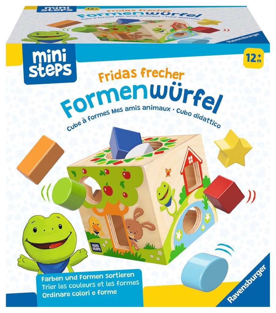 Minipasos De Ravensburger: El Atrevido Cubo De Formas De Frida, Juego De Habilidad