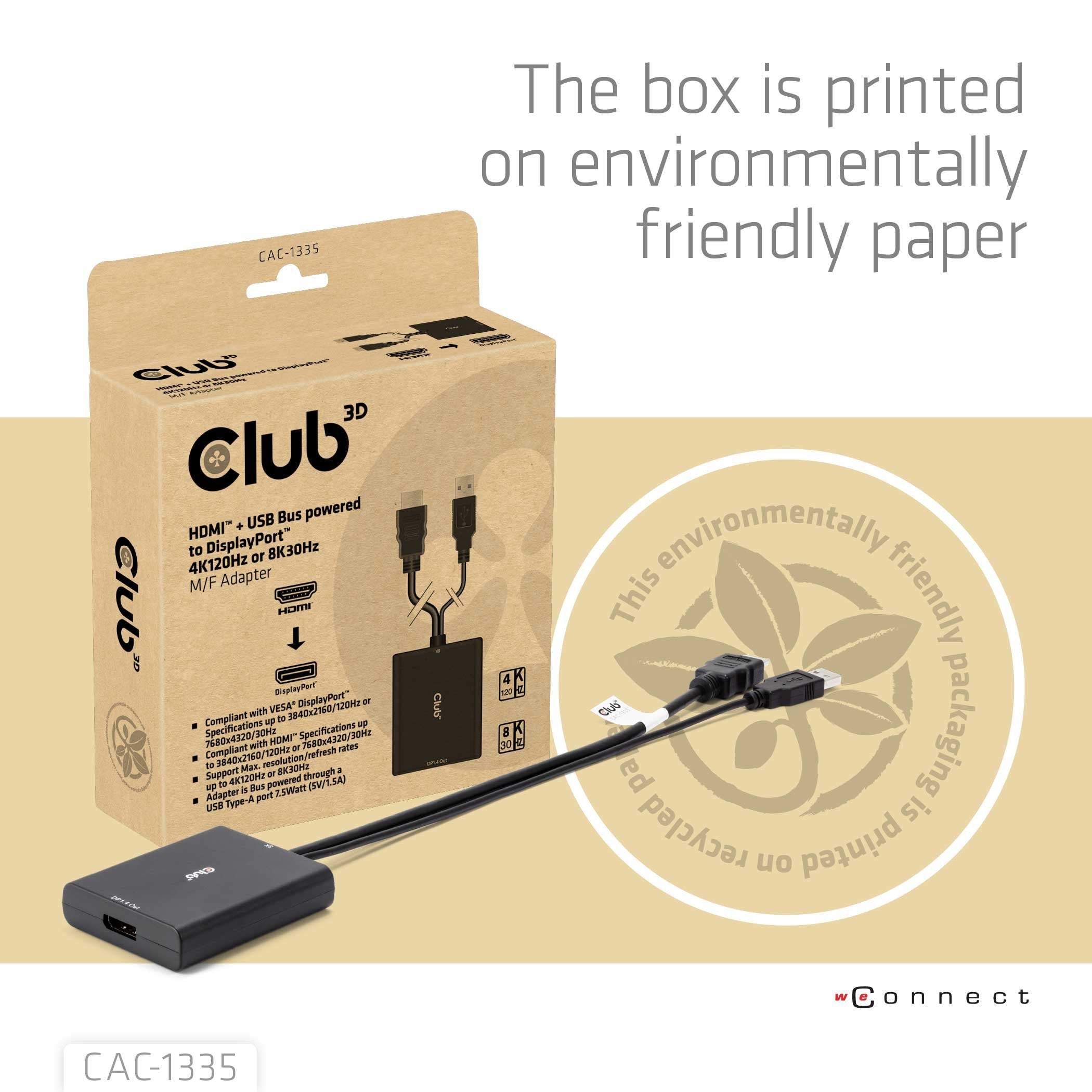 EAN 8719214472498 - CLUB3D CAC-1335 adaptador de cable de vídeo 1 m HDMI + USB DisplayPort imagen 26