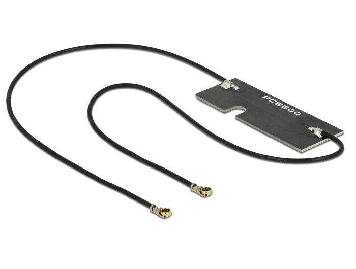 Delock Delock Wlan Doppelantenne Mhf Iv  Hsc Mxhp32 Kompatibler Stecker 802.11 Ac A H B G N 3-5 Dbi 2x150mm Pcb Intern Klebemontage