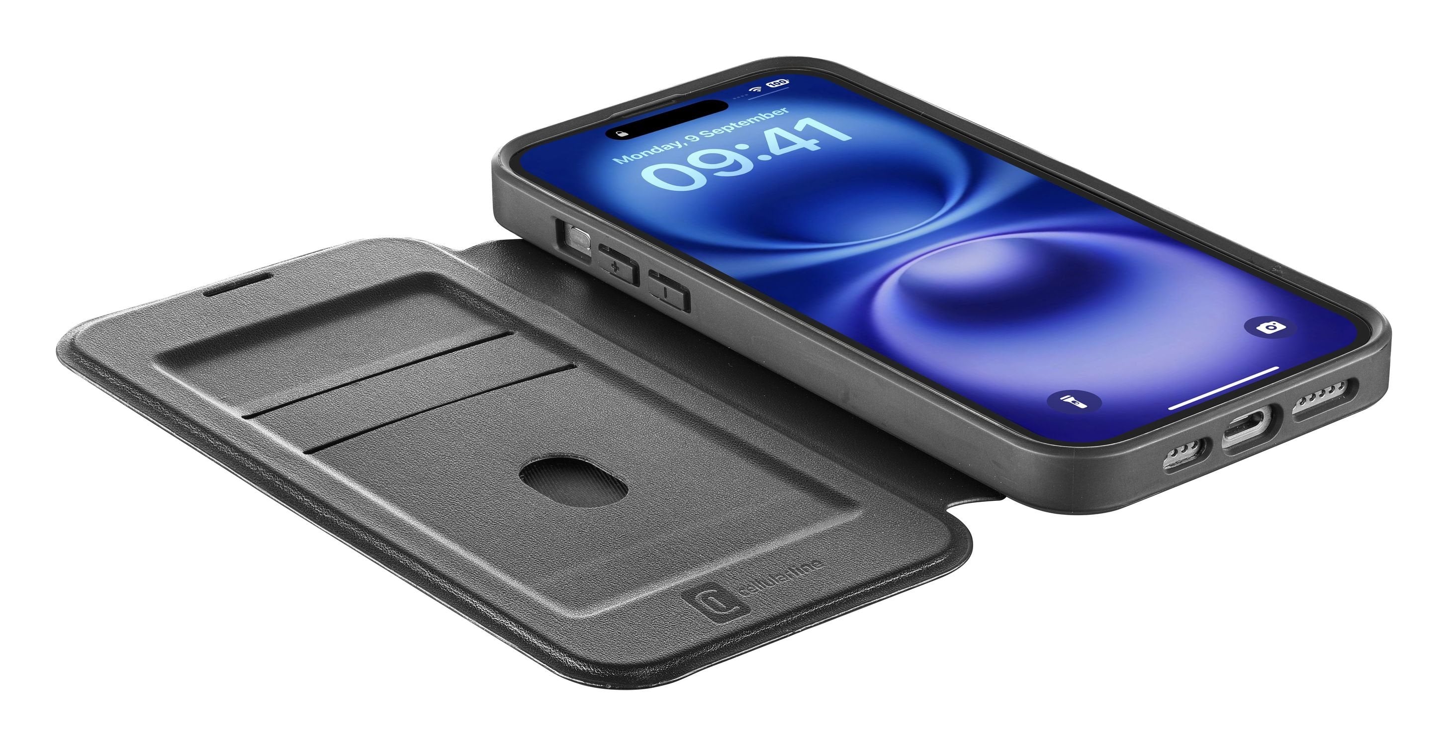 Cellularline Book Case Daily Mag Iphone 16 Negro