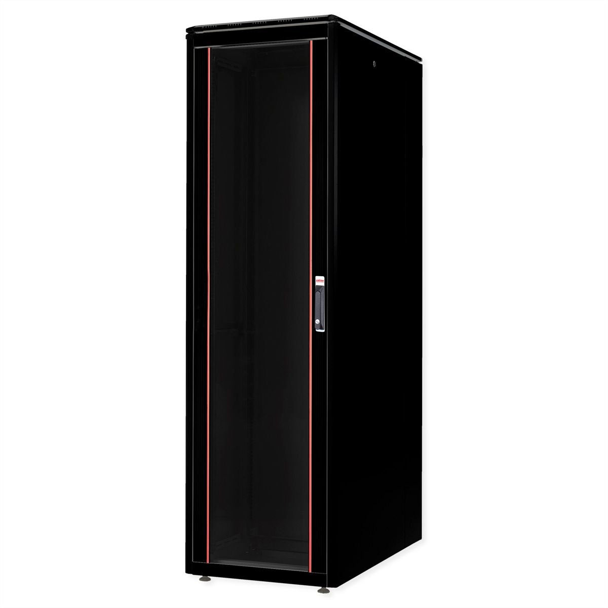 Roline 19-Zoll Netzwerkschrank Pro 47 He, 600x1000 Bxt Glastr Schwarz